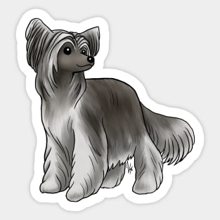 Dog - Chinese Crested - Powderpuff - White and Tan Sticker